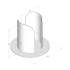 Support De Poteau Pspod 120 - 121X180X2.5 mm - D-Work