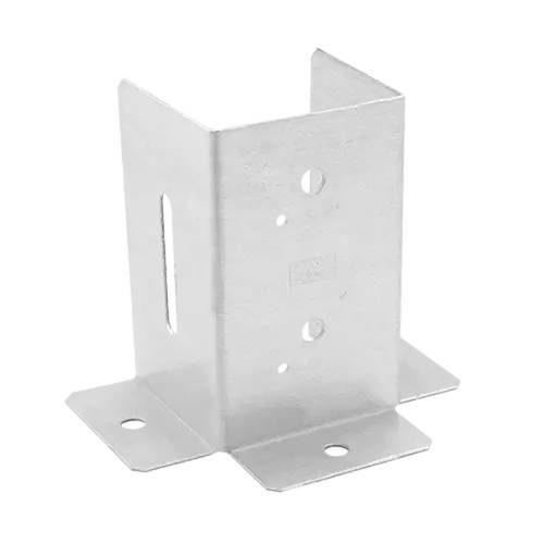 10 Pieds De Poteau Boulonner PSP 90 DX 91x154x2 mm - Acier Zingué - Fixation Robuste - D-Work
