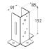 10 Pieds De Poteau Boulonner PSP 90 DX 91x154x2 mm - Acier Zingué - Fixation Robuste - D-Work