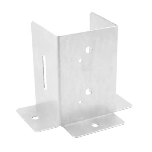 10 Pieds De Poteau À Boulonner Psp 100 Dx Pied - 101X154X2 mm Ouvert (Acier Zingué) - D-Work
