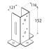 10 Pcs De Poteau À Boulonner PSP 120 DX Pied 121x154x2 mm - Acier Zingué - Fixation Robuste - D-Work