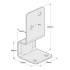 6 Pieds De Poteau Psk 70 Support - 70X70X142X3.0 mm - D-Work