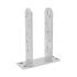 8 Poteaux Type TT PST 75 Pied 75x200x50x4 mm - Acier - Fixation Robuste - D-Work