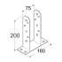 8 Poteaux Type TT PST 75 Pied 75x200x50x4 mm - Acier - Fixation Robuste - D-Work