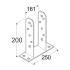 8 Pieds De Poteau Type TT PST 160 160x200x50x5 mm - Acier - Fixation Robuste - D-Work