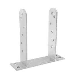8 Pcs De Poteau Type TT PST 121x200x50x5 mm - Acier - Fixation Robuste - D-Work