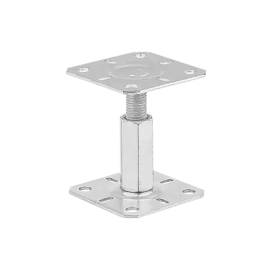 4 Pieds De Poteau Réglable Pr 100/100 Support - 100X100X100-150 mm M20 - D-Work