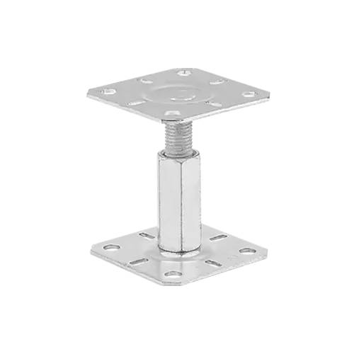 4 Poteaux Réglables 100x100x100-150 mm - Support M20 - Acier Zingué - Fixation Robuste - D-Work
