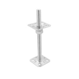 4 Pcs De Poteau à Boulonner PSR 80 80x250x3 mm M20 - Acier - Fixation Robuste - D-Work