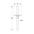 4 Poteaux Réglables PPSR 80x330x3 mm - Acier - Support Robuste - D-Work