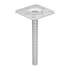 4 Supports De Poteau PPS 130 130x205x3 mm - Acier - Fixation Robuste - D-Work