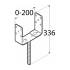 4 Pieds de Poteau Réglables 60-200x136x4 mm - Fi18 Acier - Fixation Solide - D-Work