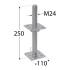 8 Poteaux à Boulonner PSR 100 100x250x4 mm M24 - Acier - Fixation Robuste - D-Work