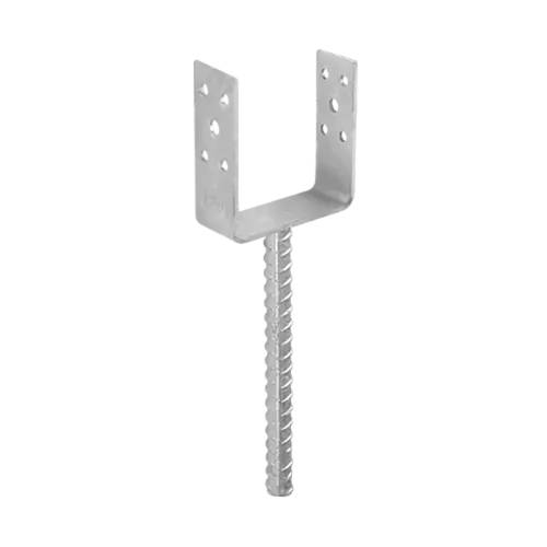 6 Pieds de Poteau Classiques PSL 100 101x100x40x4 mm - Acier Léger - Fixation Robuste - D-Work