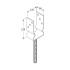 6 Supports de Poteau PSZ 120 121x150x60x4 mm - Galvanisé à Chaud - Résistants et Durables - D-Work