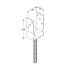 6 Supports De Poteau Psz 140 - 141X150X60X4.0 mm Galvanisé À Chaud - D-Work