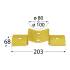 4 Pcs Connecteur Poteau en T LBO 203x68x2,5 mm - Acier - Fixation Robuste - D-Work