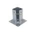 Support de Poteau PSPA 76x150x2 mm - Acier Zingué - Fixation Robuste - D-Work