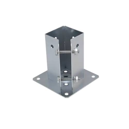 Support de Poteau PSPA 76x150x2 mm - Acier Zingué - Fixation Robuste - D-Work