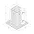 Support de Poteau PSPA 76x150x2 mm - Acier Zingué - Fixation Robuste - D-Work