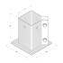 Support De Poteau Pspa 90 - 91X150X2.0 mm - D-Work