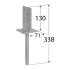 6 Pieds De Poteau Internes Psw 70 - 70X130X8 mm - D-Work