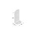 4 Supports De Poteau PSC 45x170x2,0 mm - Acier - Fixation Robuste - D-Work