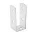 4 Supports De Poteau PSOL 45x45x100x2 mm - Acier - Fixation Robuste - D-Work
