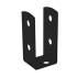 4 Supports de Poteau 45x45x100x2 mm - Acier Peint Anthracite - Fixation Robuste - D-Work