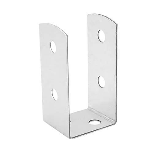 4 Supports De Poteau PSOL 50 51x45x100x2 mm - Acier - Fixation Robuste - D-Work
