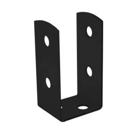4 Supports De Poteau AN PSOL 51x45x100x2 mm - Peint Anthracite - D-Work