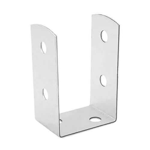 4 Supports de Poteau PSOL 60 61x45x100x2 mm - Acier - Fixation Robuste - D-Work