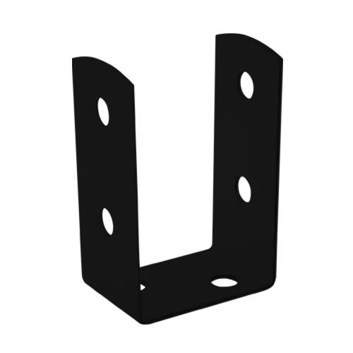 4 Pieds De Poteau C Psol 60 Support - 61X45X100X2.0 mm Peint Noir - D-Work