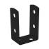 4 Supports De Poteau AN PSOL 61x45x100x2 mm - Peint Anthracite - D-Work