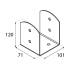 4 Pieds De Poteau Psol 100 Support - 101X101X140X2.5 mm - D-Work
