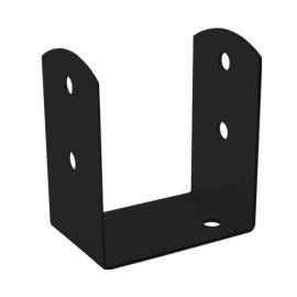 4 Supports de Poteau AN PSOL 101x71x120x2,5 mm - Peint Anthracite - D-Work