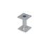 2 Supports De Poteau PMF 80x80x100x4 mm - Acier Galvanisé À Chaud - D-Work