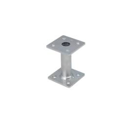 2 Supports De Poteau PMF 80x80x100x4 mm - Acier Galvanisé À Chaud - D-Work