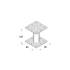 2 Pieds De Poteau Pmf 80 Support - 80X80X100X4.0 mm Galvanisé À Chaud - D-Work
