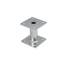 2 Pcs Support De Poteau PMF 100 100x100x100x4 mm - Galvanisé À Chaud - D-Work