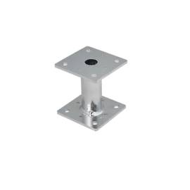 2 Pcs Support De Poteau PMF 100 100x100x100x4 mm - Galvanisé À Chaud - D-Work