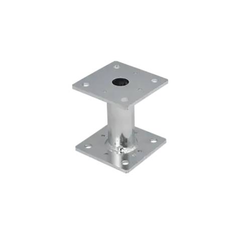 2 Pcs Support De Poteau PMF 100 100x100x100x4 mm - Galvanisé À Chaud - D-Work