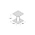 2 Pcs Support De Poteau PMF 100 100x100x100x4 mm - Galvanisé À Chaud - D-Work