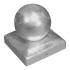 10 Capuchons De Poteau Boule 70x70x1,0 mm - Acier - Protection Et Finition - D-Work
