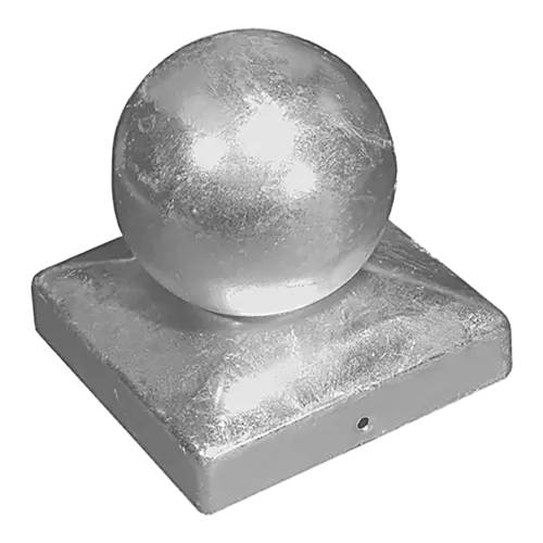 10 Capuchons De Poteau Boule 70x70x1,0 mm - Acier - Protection Et Finition - D-Work