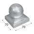 10 Capuchons De Poteau Boule 70x70x1,0 mm - Acier - Protection Et Finition - D-Work