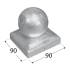 10 Pieds De Poteau Boule Dkk 90 Capuchon - 90X90X1.0 mm - D-Work