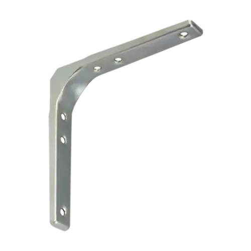 20 Équerres Acier 130x130 mm - Galvanisé Argent - Fixation Robuste - D-Work