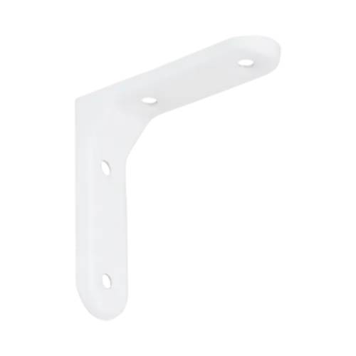 20 Équerres Petites 75x75 mm - Acier Blanc - Fixation Solide - D-Work