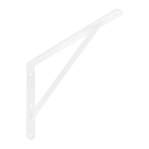 10 Équerres Renforcées 400x250x4 mm - Acier Blanc - Fixation Solide - D-Work